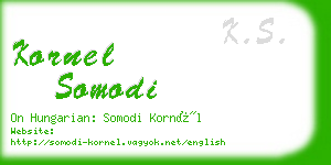 kornel somodi business card
